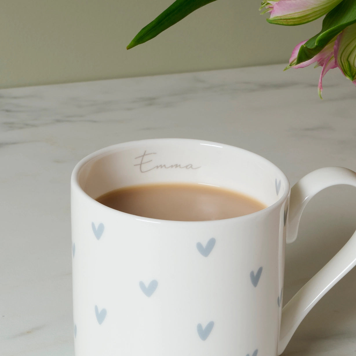 Hearts Mug (Grey) by Sophie Allport