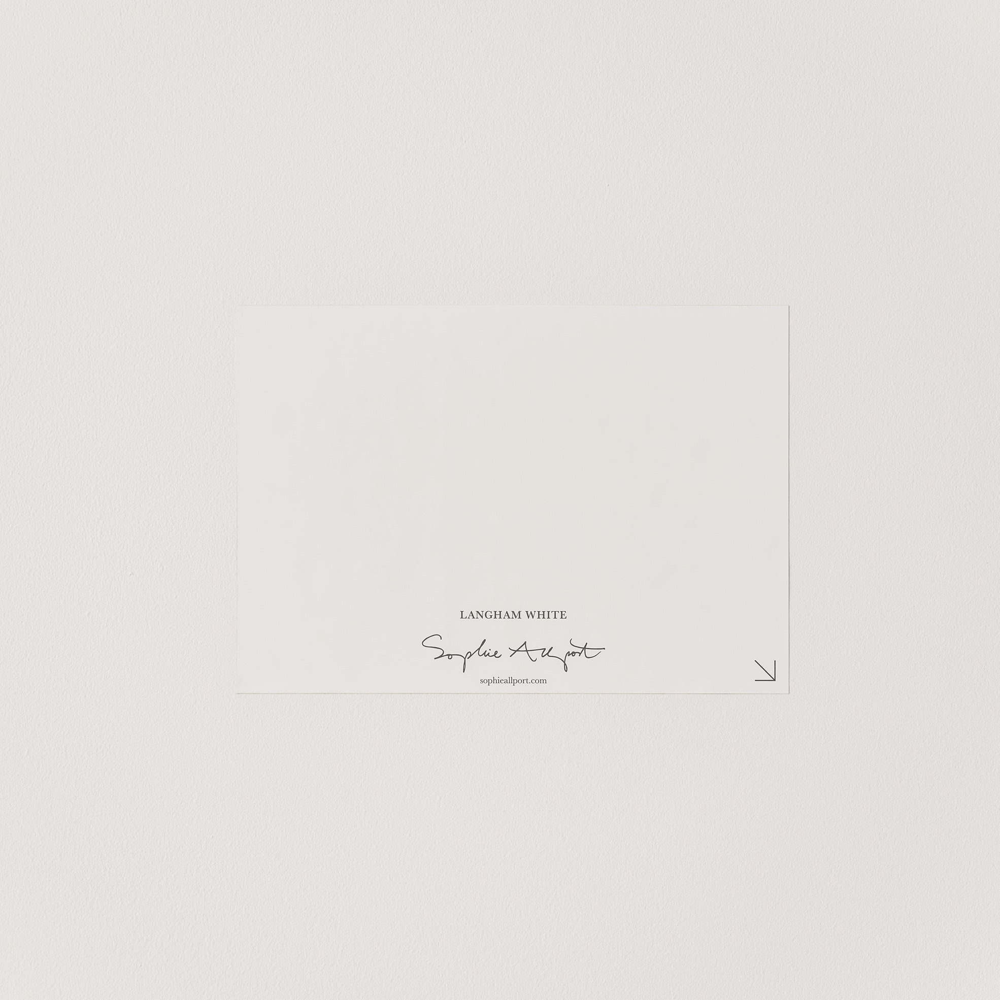 Langham White Paint Sample by Sophie Allport
