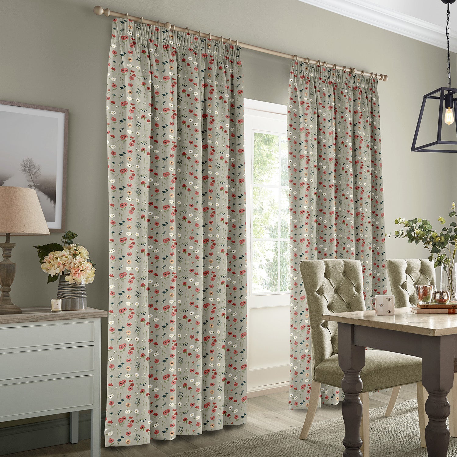 Poppy Meadow Red Made to Measure Curtains