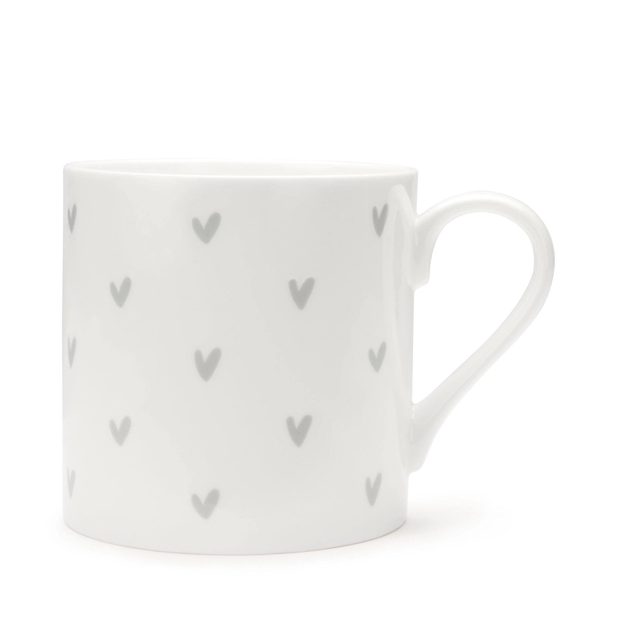 Hearts Grey Mug
