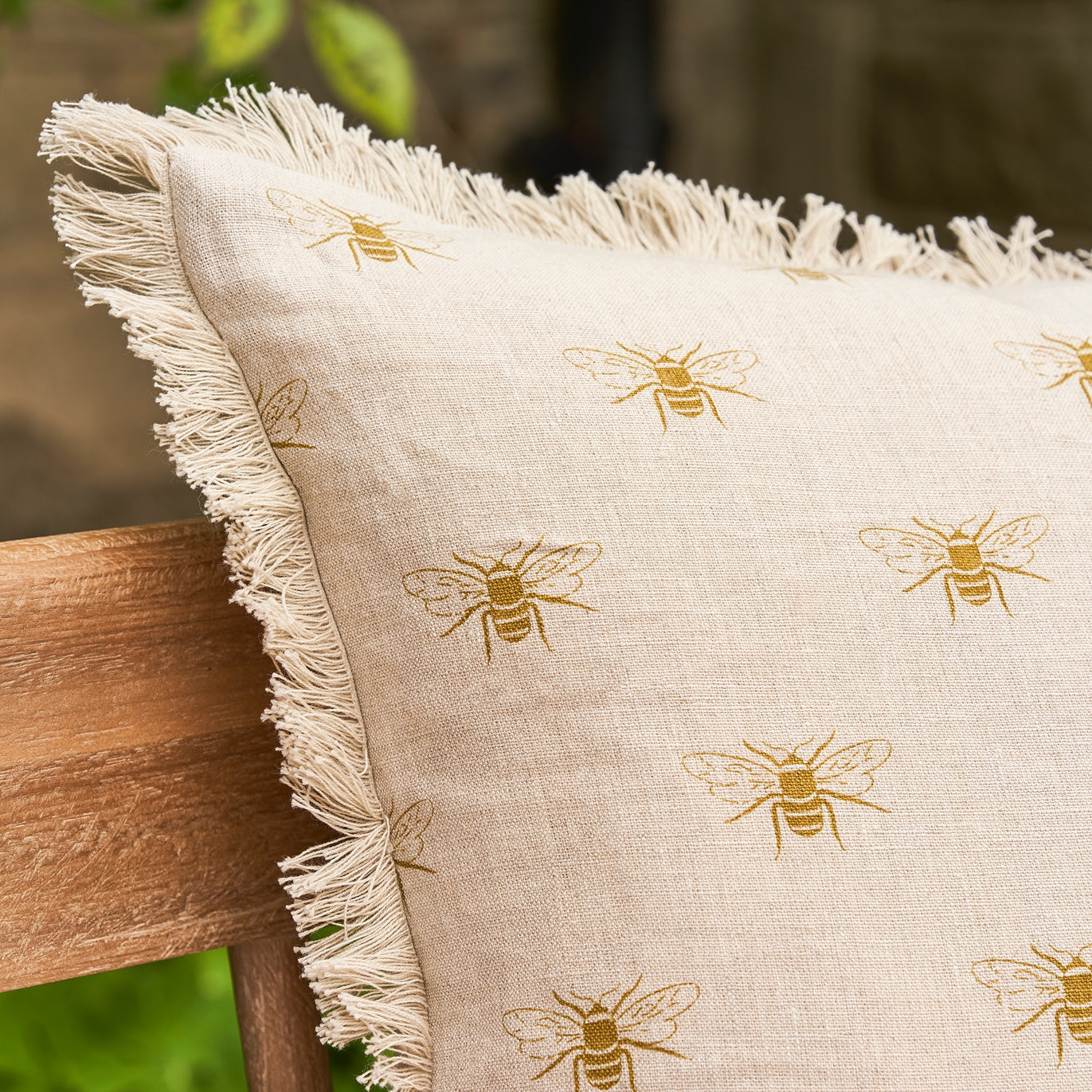 Bees Linen Cushion - Rectangular