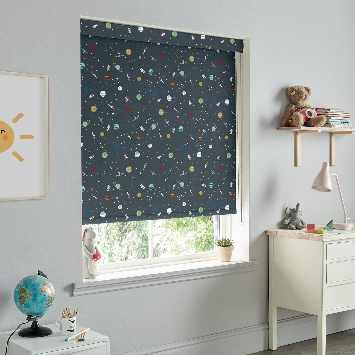 Space Teal Made to Measure Roller Blind