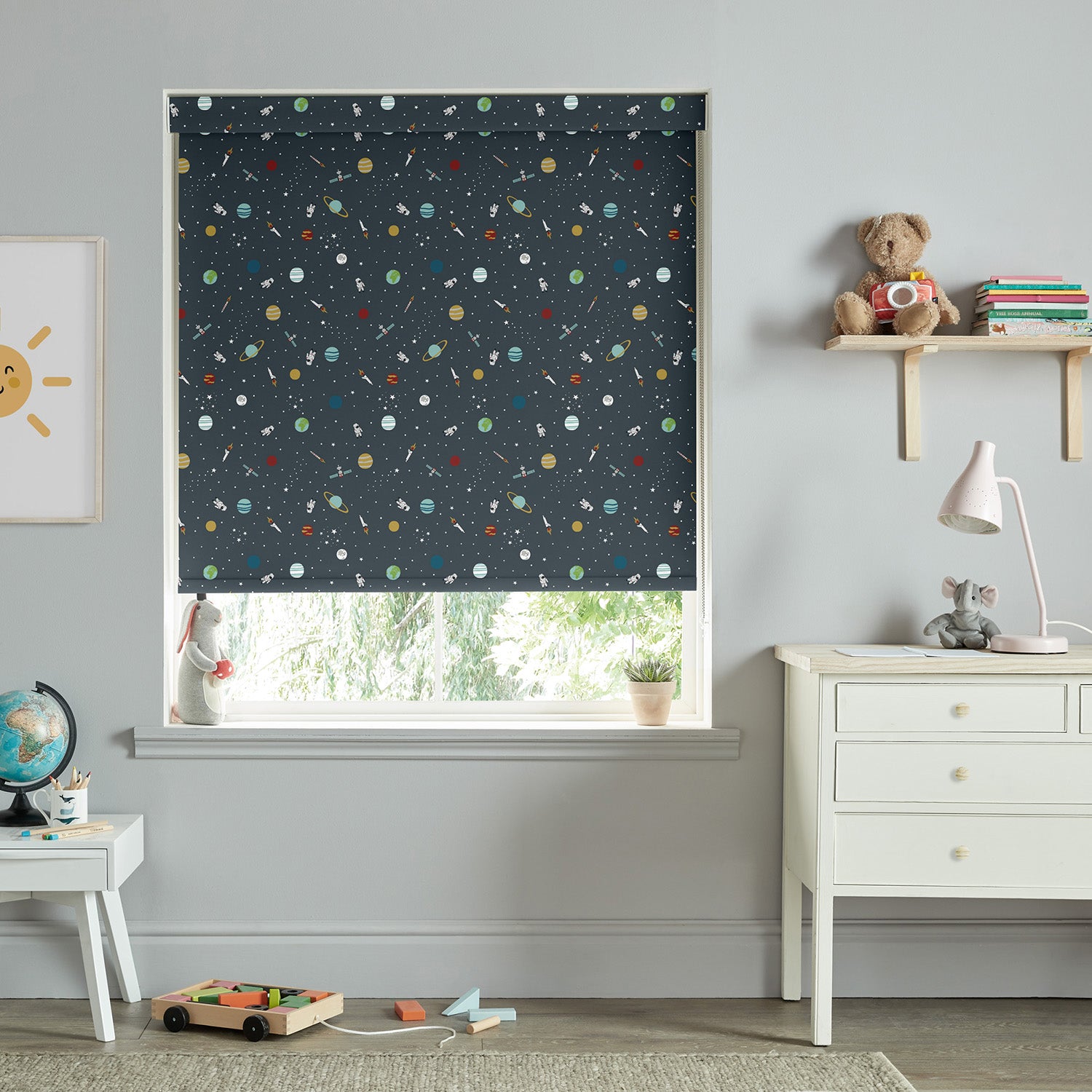 Space Teal Made to Measure Roller Blind