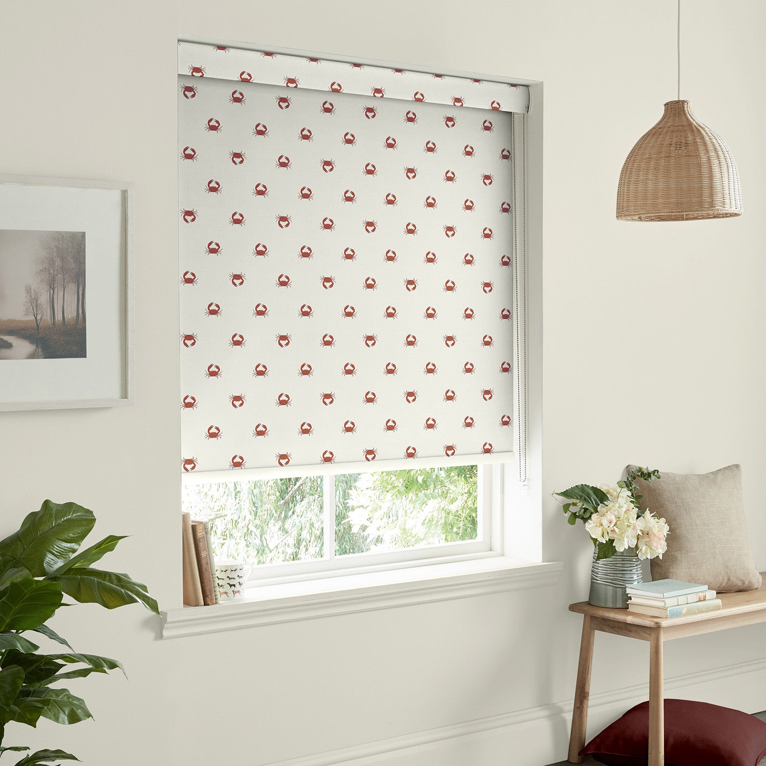 Crab White Made to Measure Roller Blind