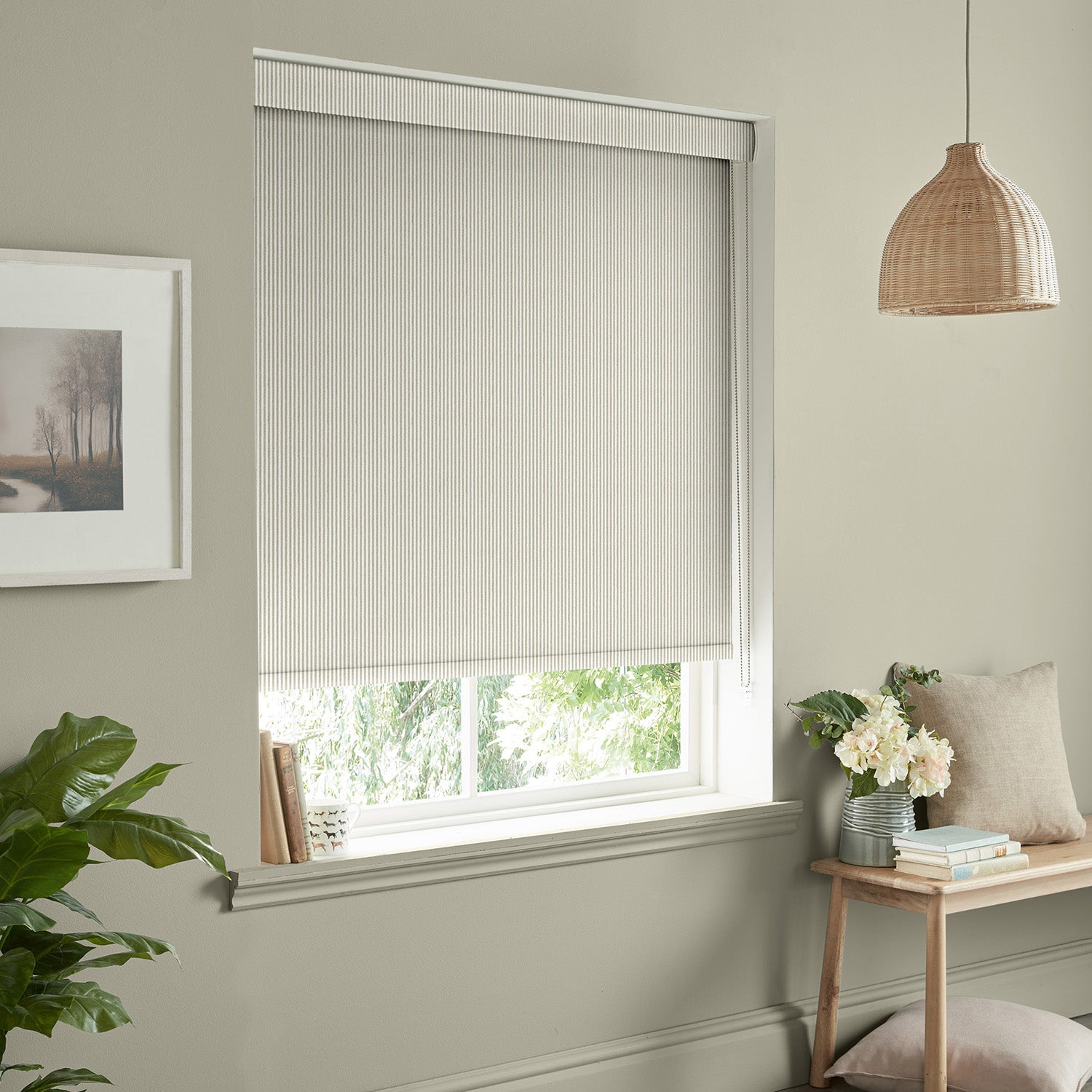 Stamford Stripe Natural Made to Measure Roller Blind