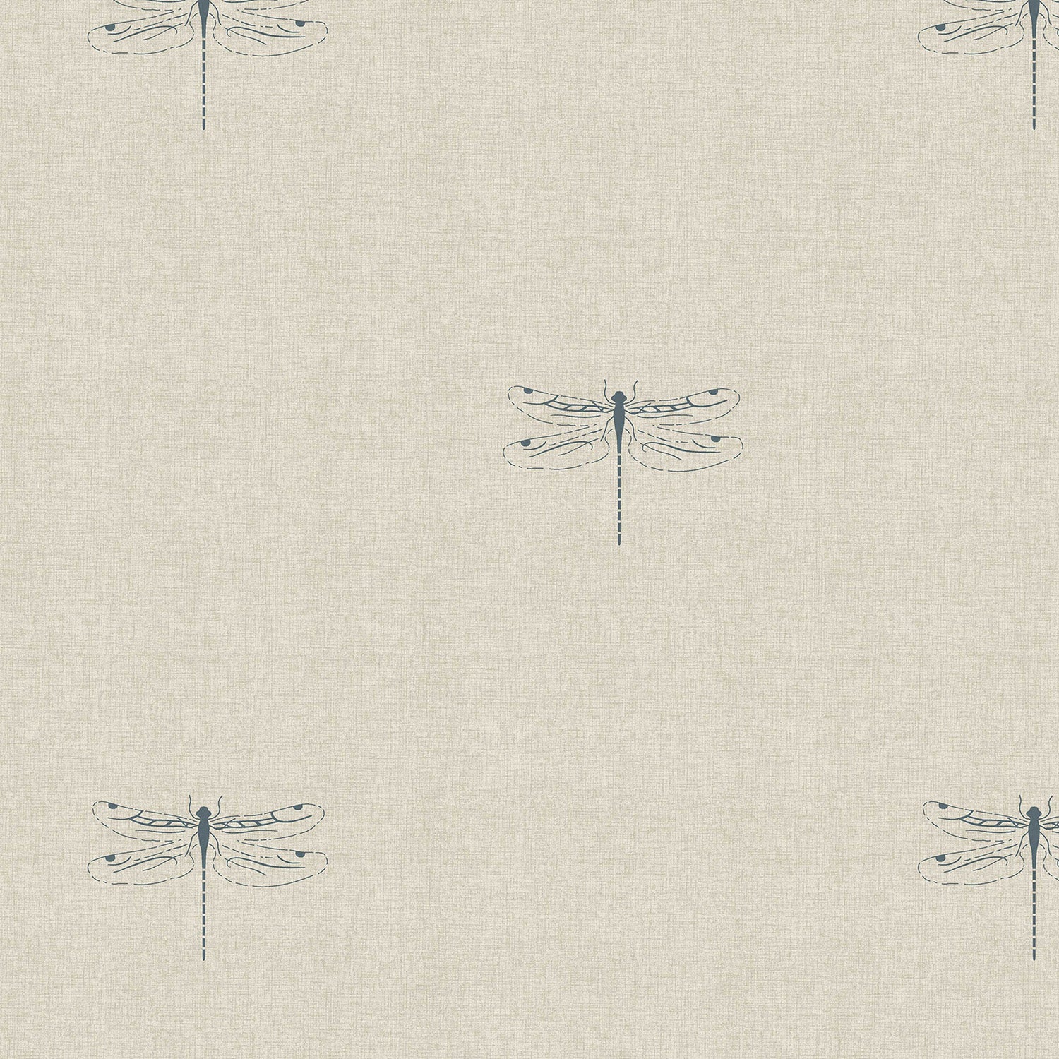 Dragonfly Teal Linen Look Roller Blind Sample