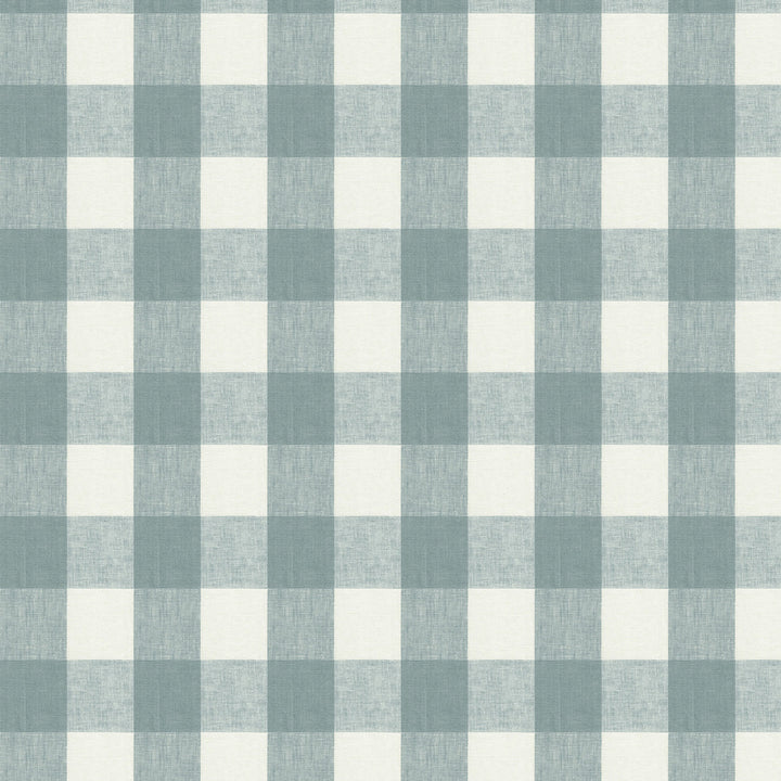 Gingham Teal Roller Blind Sample
