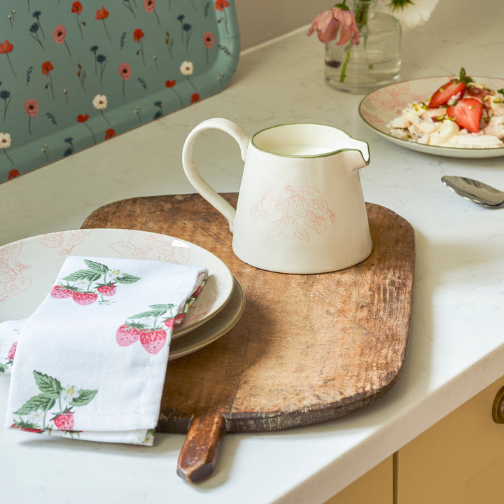 Strawberries Stoneware Jug - Large by Sophie Allport