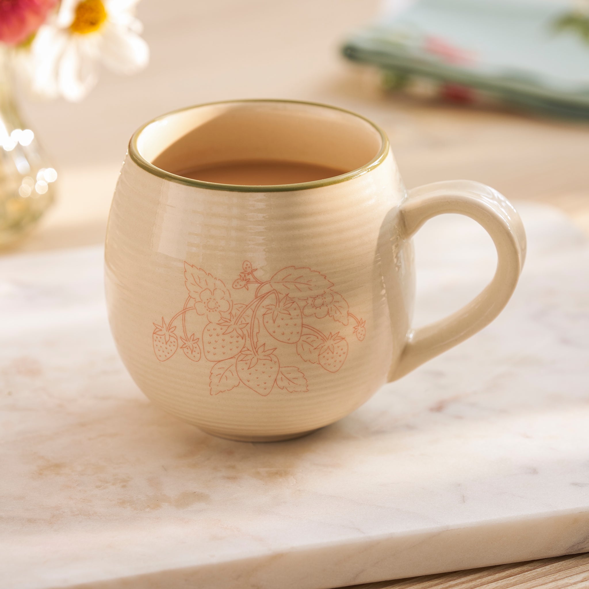 Strawberries Solo Stoneware Mug