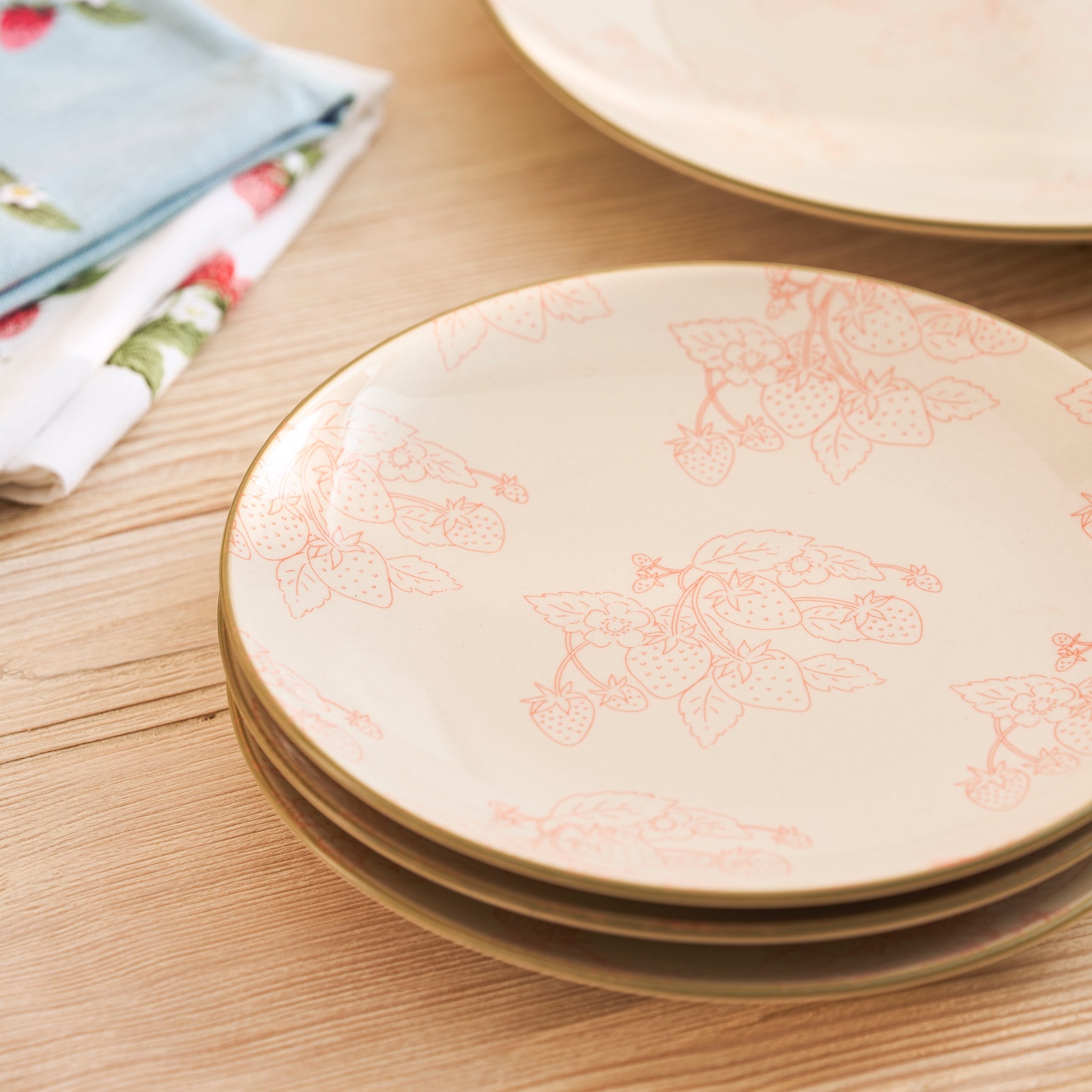 Strawberries Stoneware Side Plate
