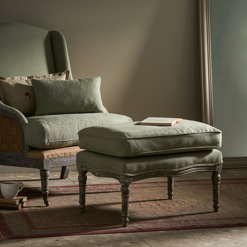 Witham Footstool - Pale Green