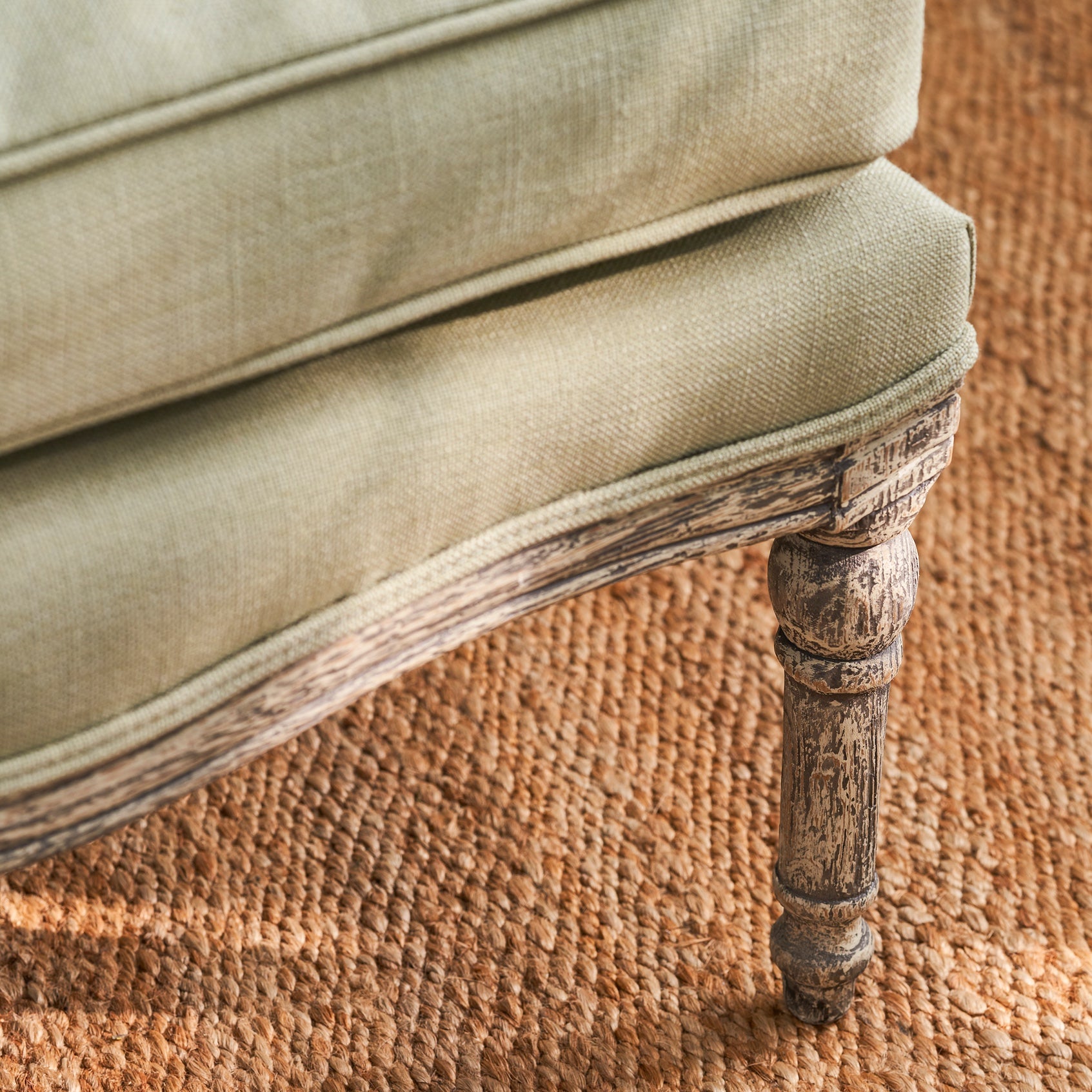 Witham Footstool - Pale Green