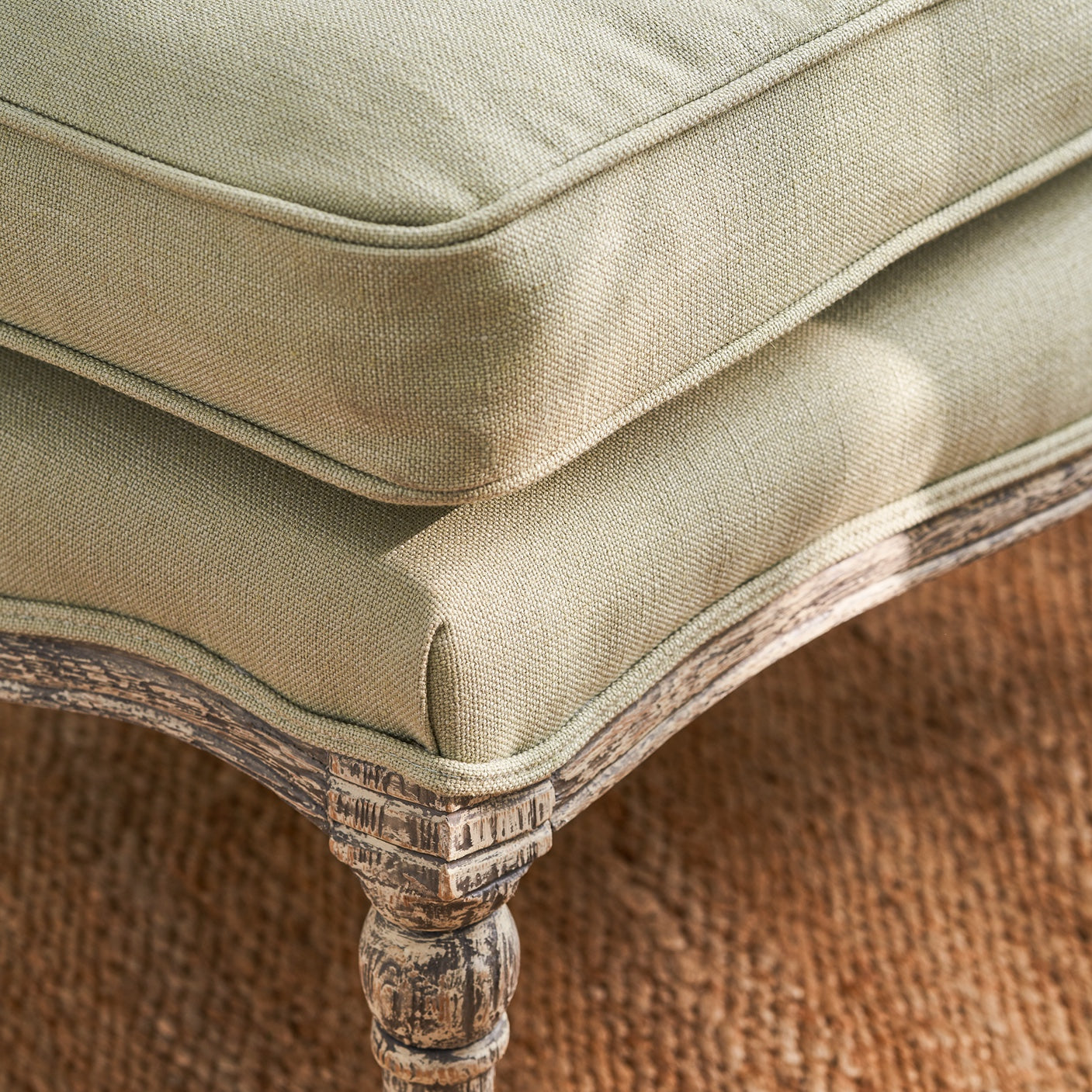 Witham Footstool - Pale Green