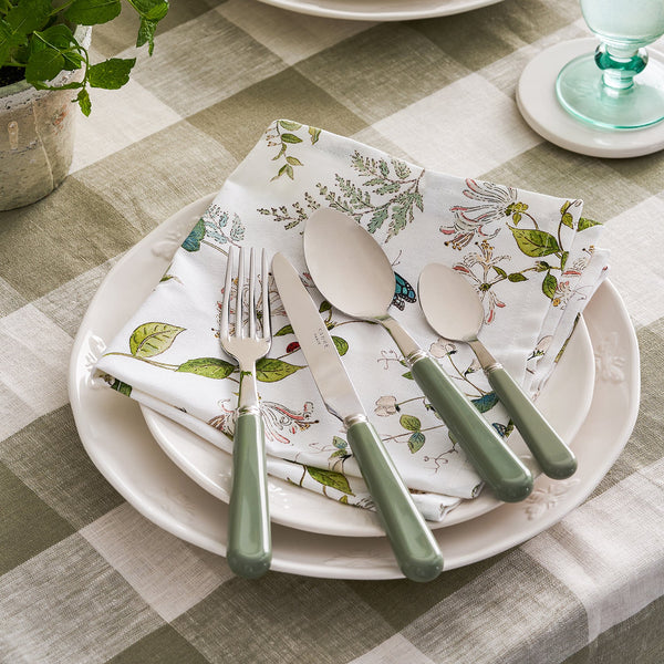 Green Handle Cutlery Set (4 Piece) by Sophie Allport