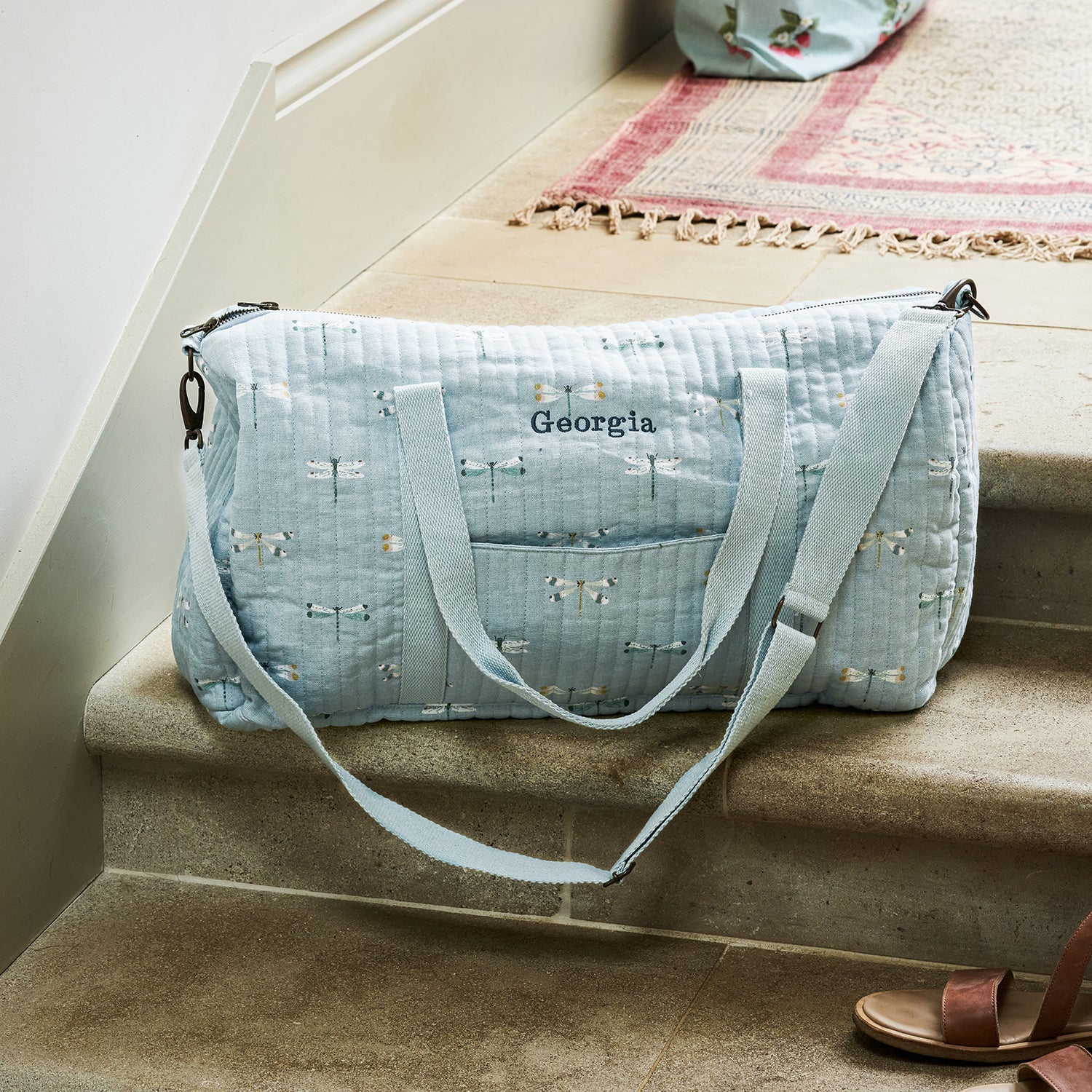 Watercolour Dragonfly Quilted Weekend Bag