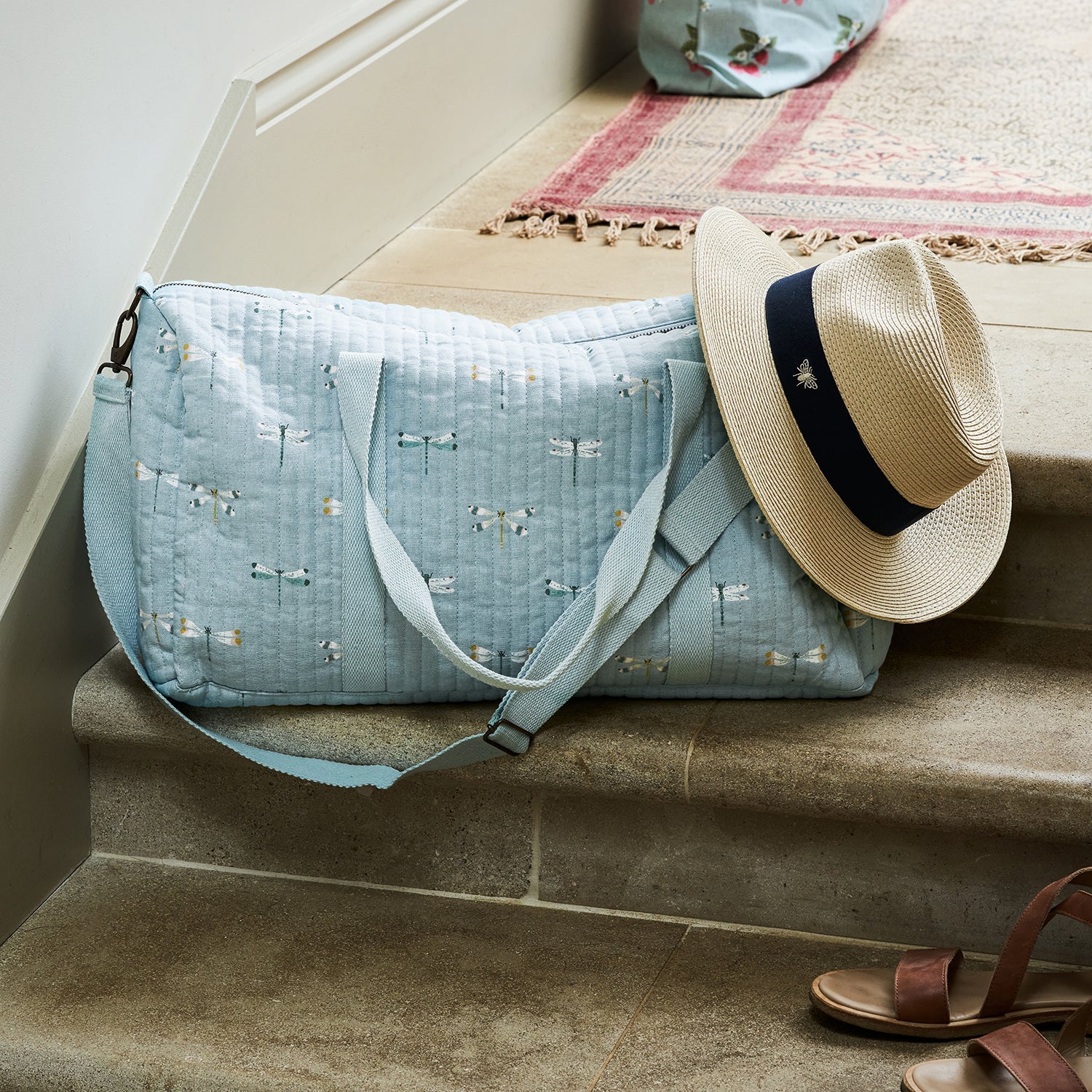 Watercolour Dragonfly Quilted Weekend Bag