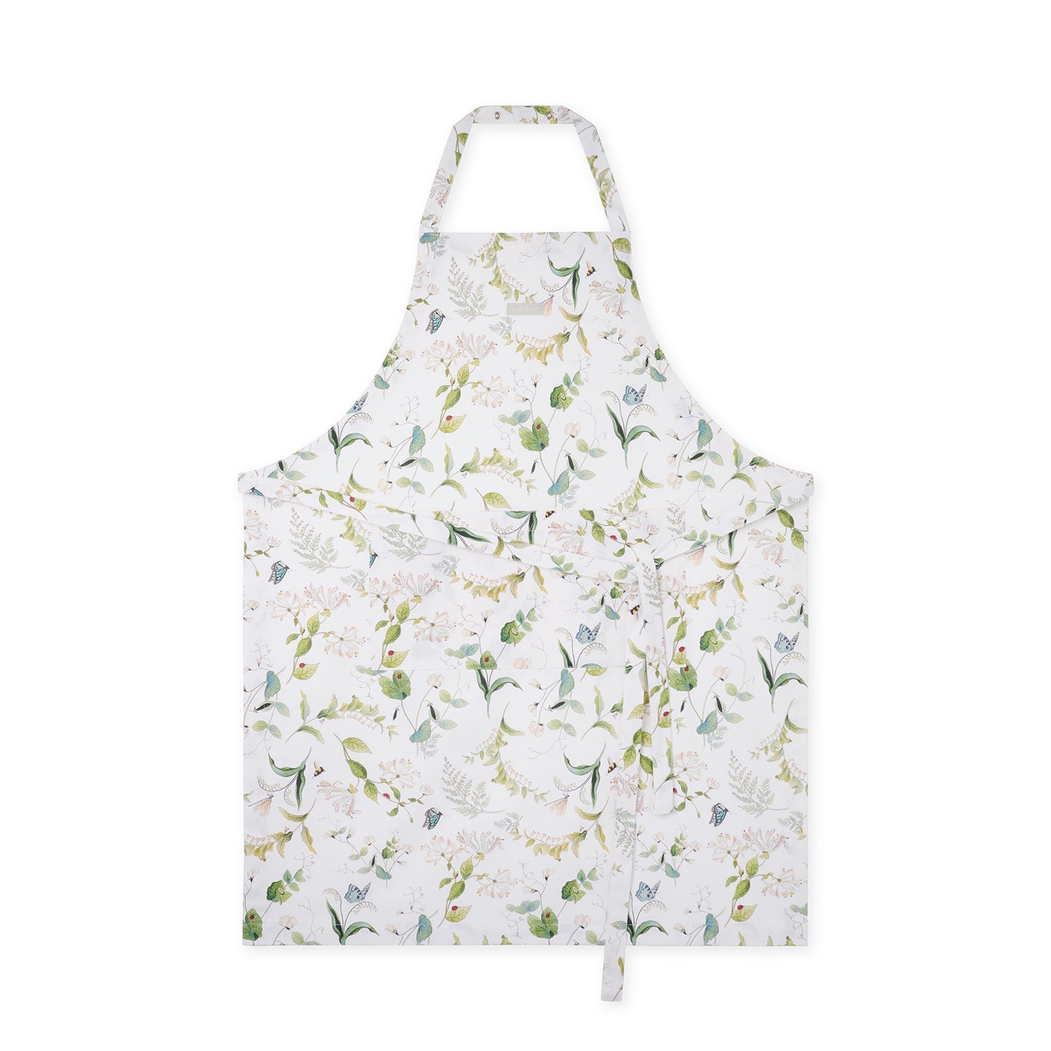 White floral print adult apron by Sophie Allport front