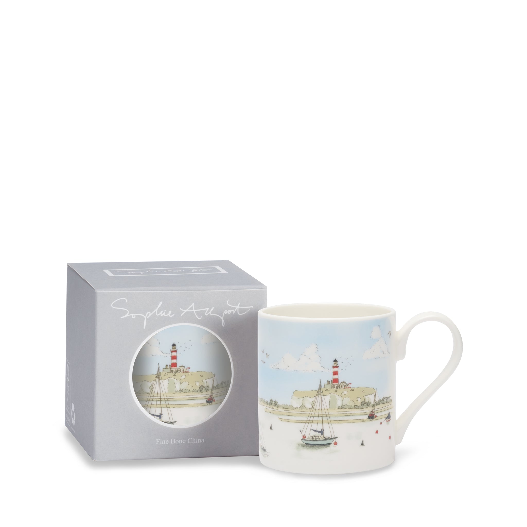 Coastal Boats Scene Mug