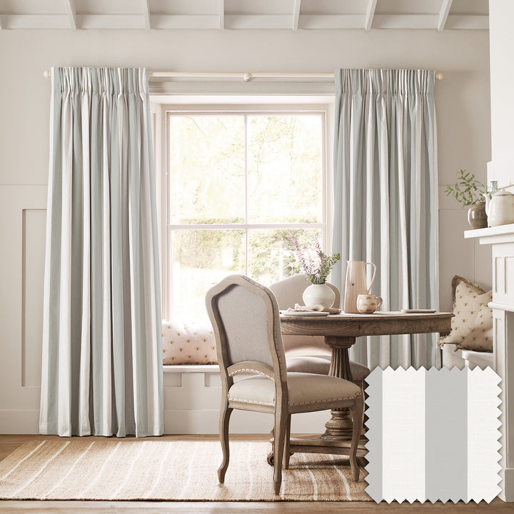 Witham Grey Stripe Made to Measure Curtains