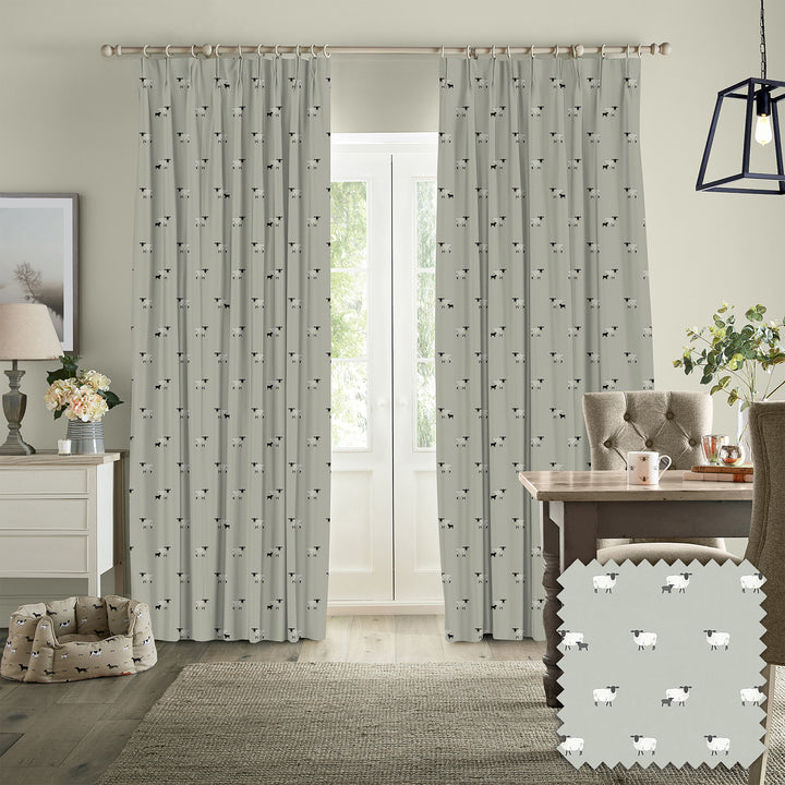 Sheep Pebble Made to Measure Curtains