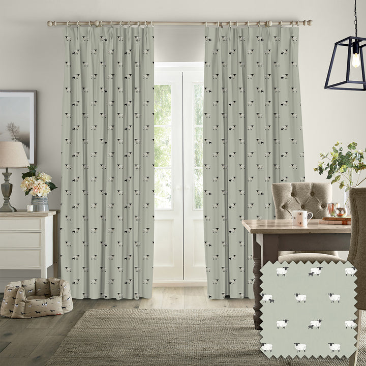 Sheep Sage Made to Measure Curtains