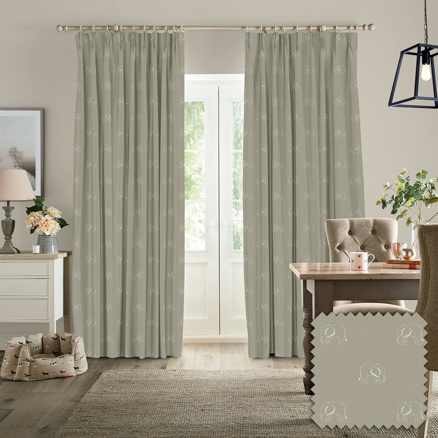 Elephant Sage Made to Measure Curtains