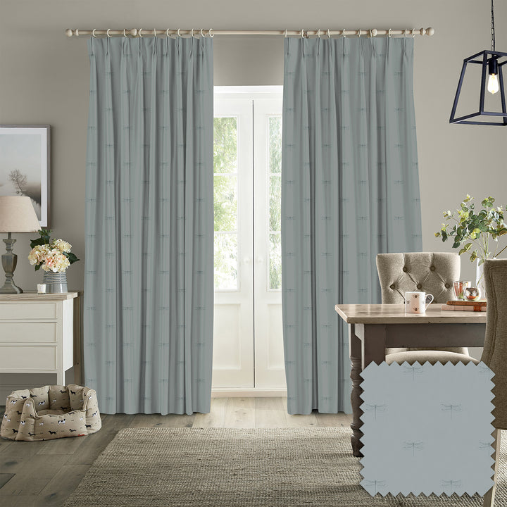 Dragonfly Teal Made to Measure Curtains