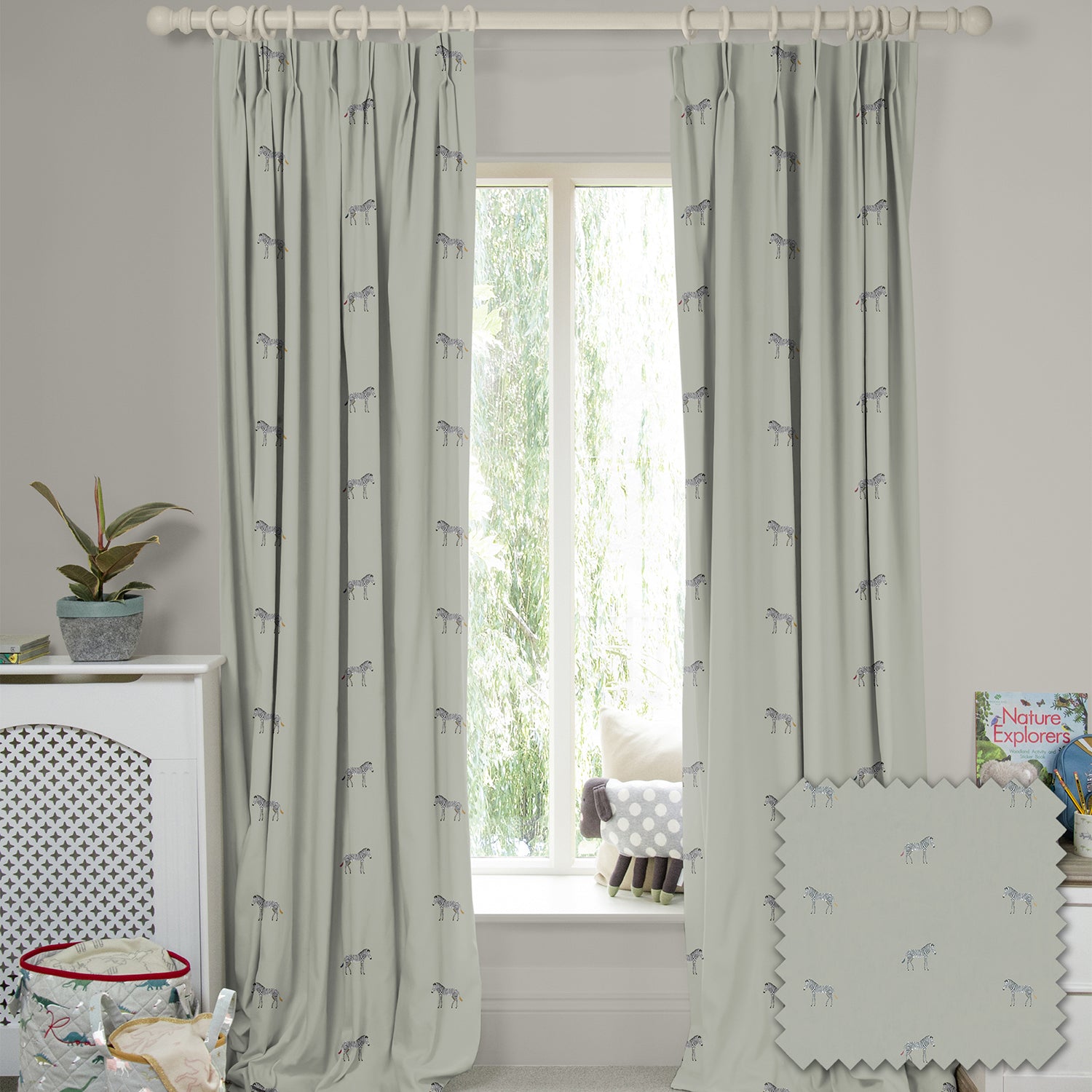 Zebra Linen Made to Measure Curtains