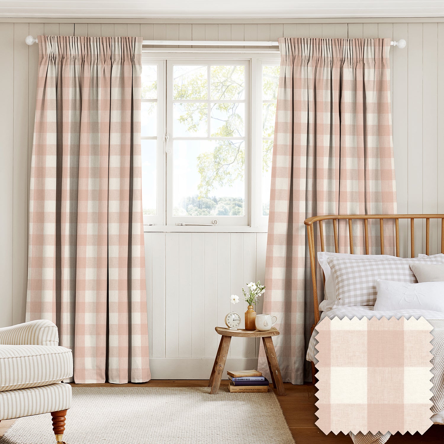 Pink Gingham Made to Measure Curtains