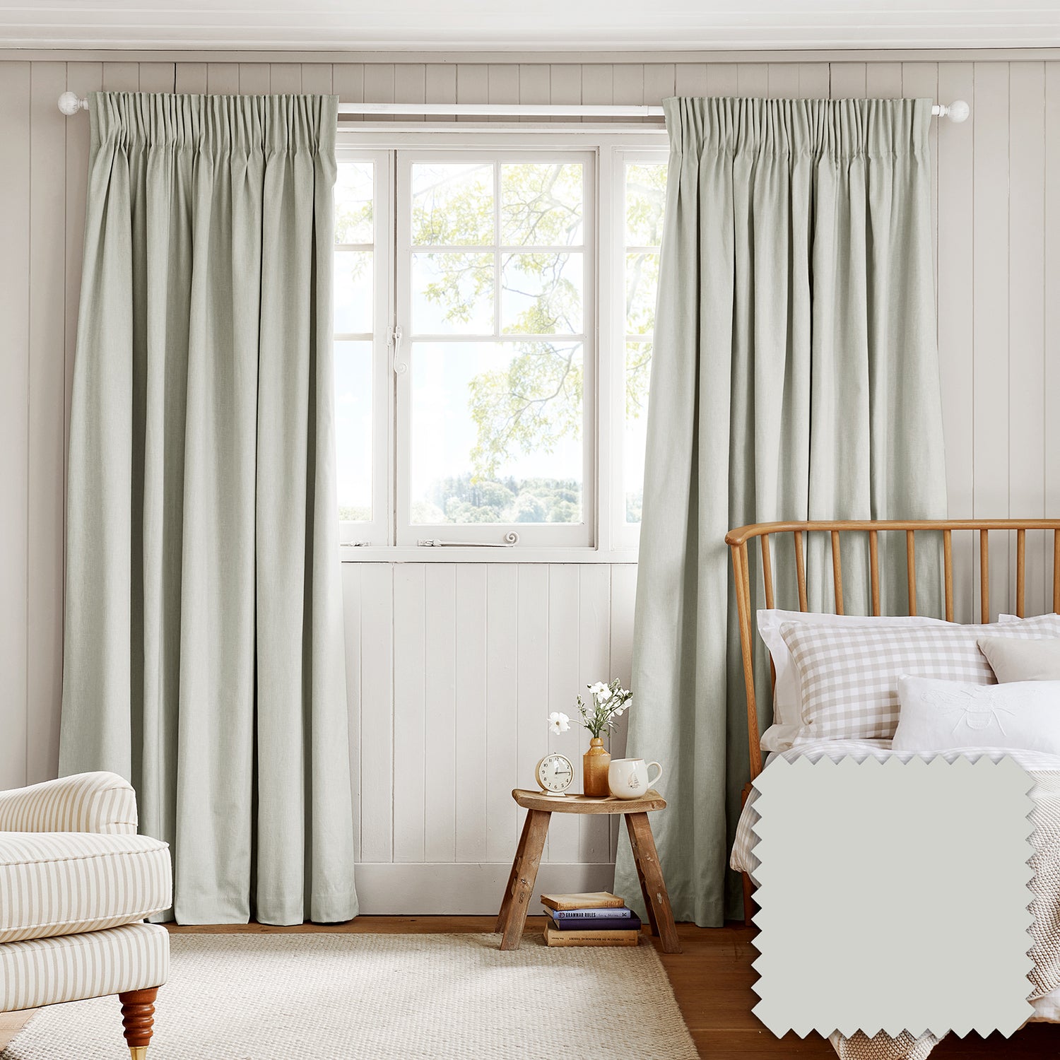 Uppingham Mint Made to Measure Curtains