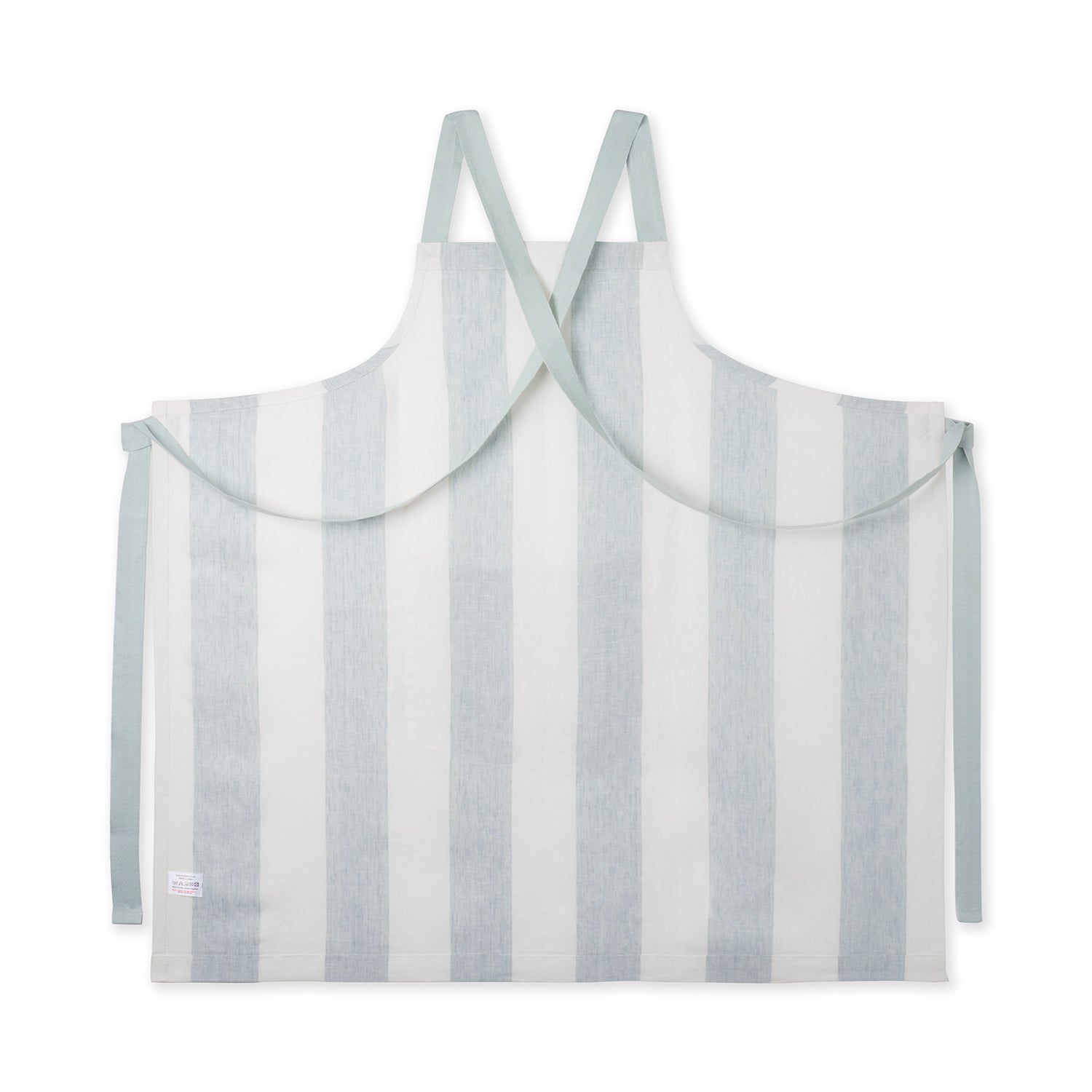 Blue and white striped adult apron by Sophie Allport back