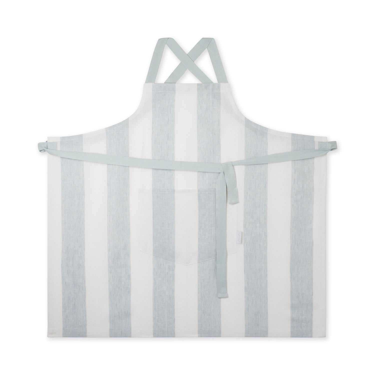 Blue and white striped adult apron by Sophie Allport front