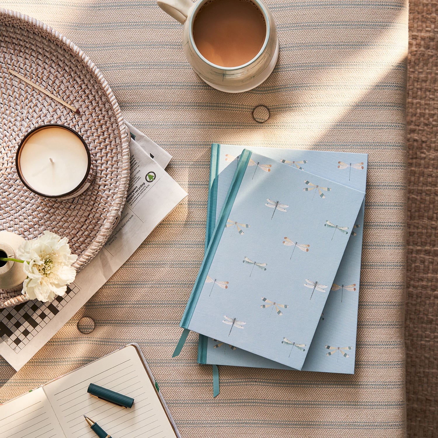 Watercolour Dragonfly A5 Fabric Notebook