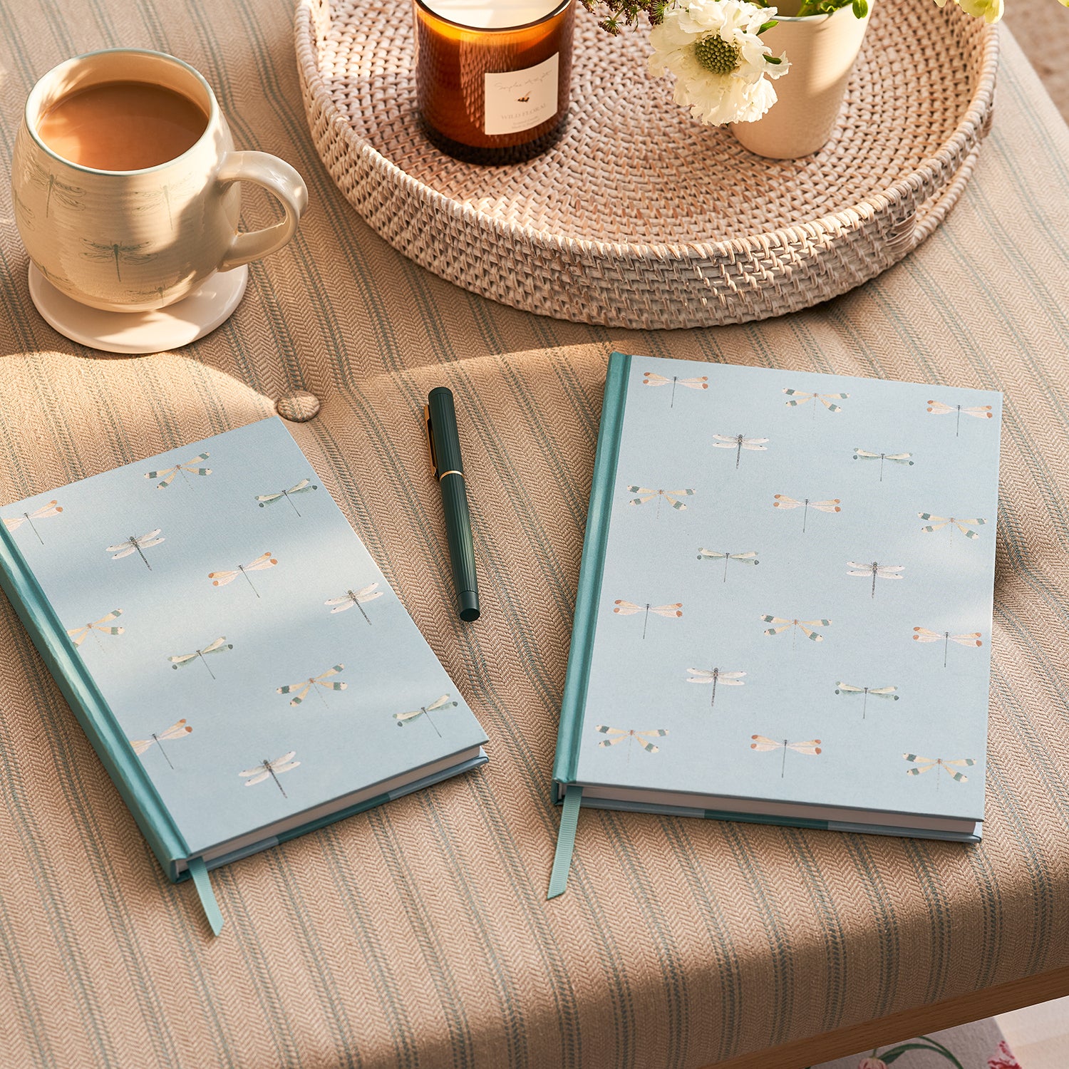Watercolour Dragonfly A5 Fabric Notebook