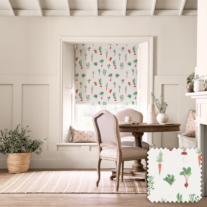 Garden Vegetables Cream Made to Measure Roller Blind