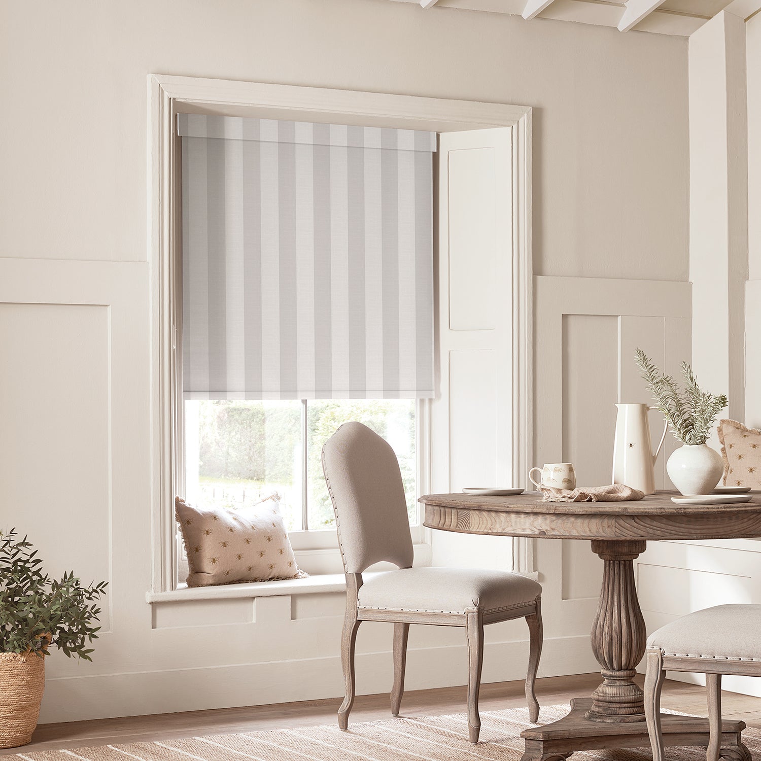 Witham Grey Stripe Made to Measure Roller Blind