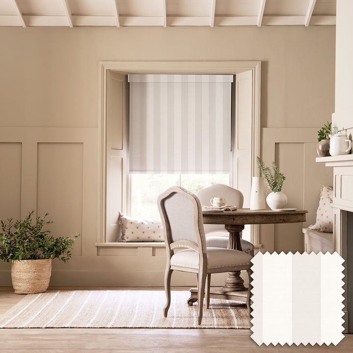 Witham Off White Stripe Made to Measure Roller Blind