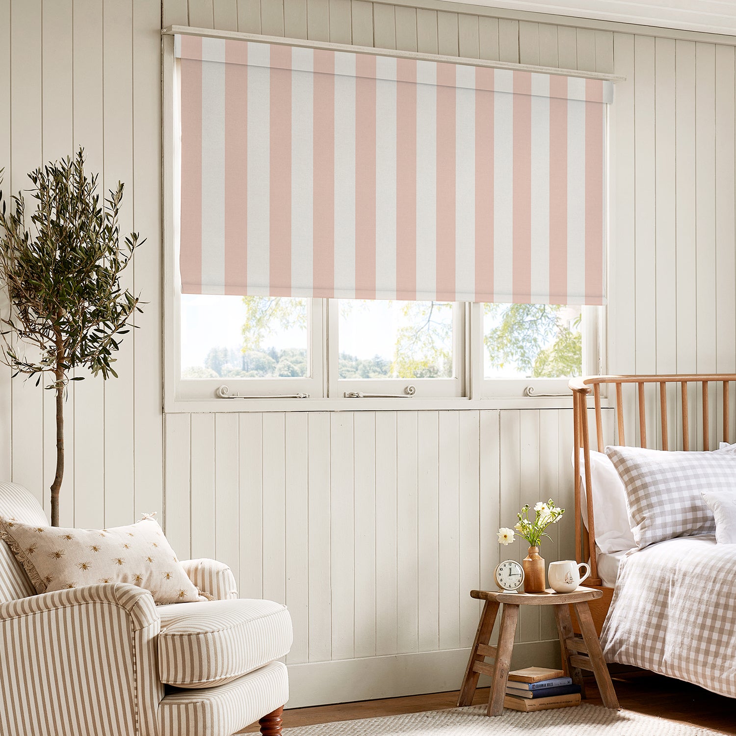 Witham Pink Stripe Made to Measure Roller Blind