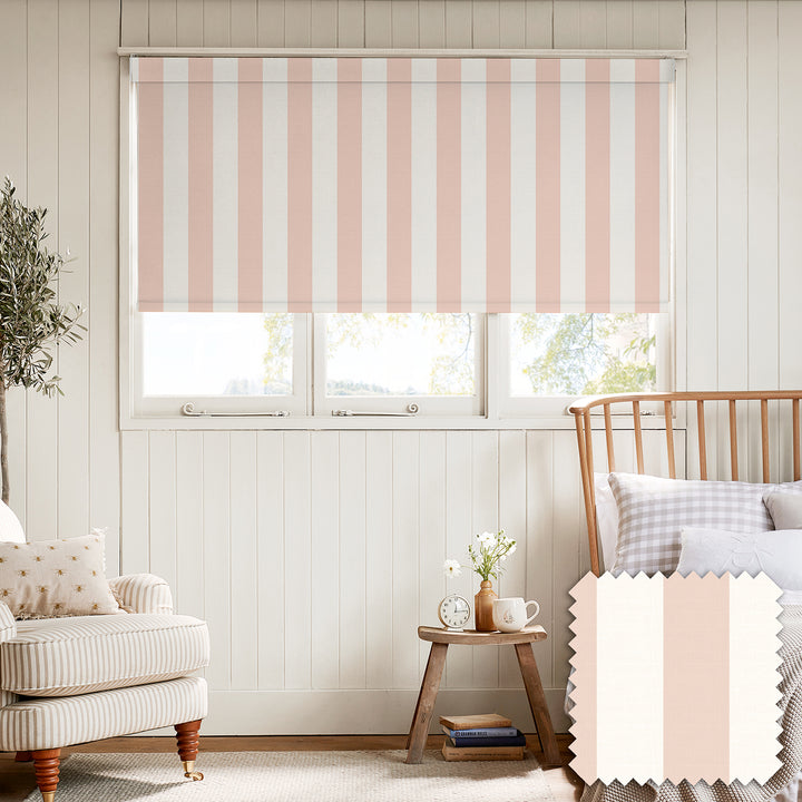 Witham Pink Stripe Made to Measure Roller Blind