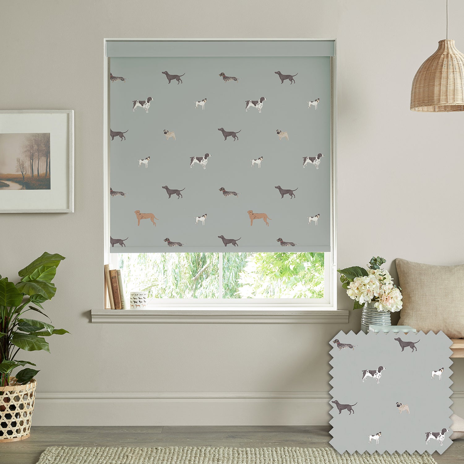 Woof Sage Made to Measure Roller Blind