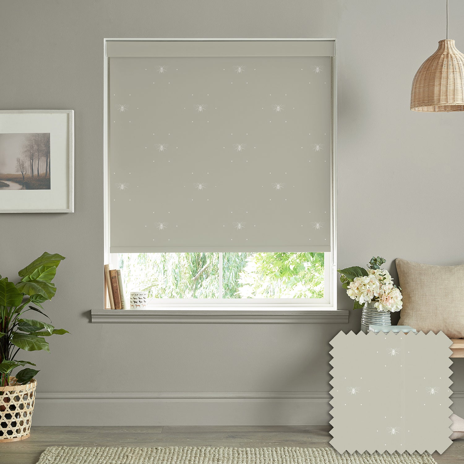 Bees Sand Made to Measure Roller Blind