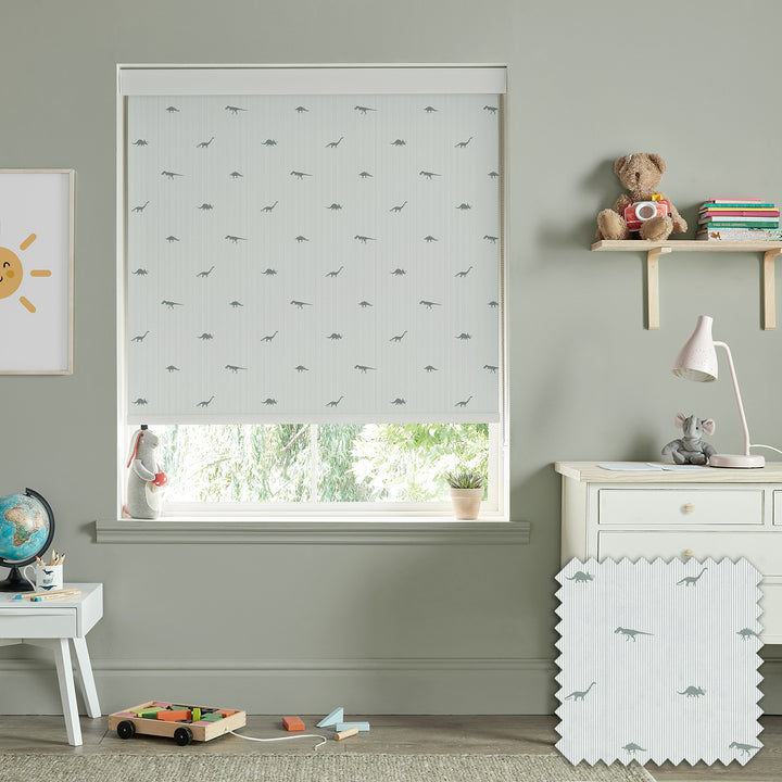 Dinosaurs Sage Made to Measure Roller Blind