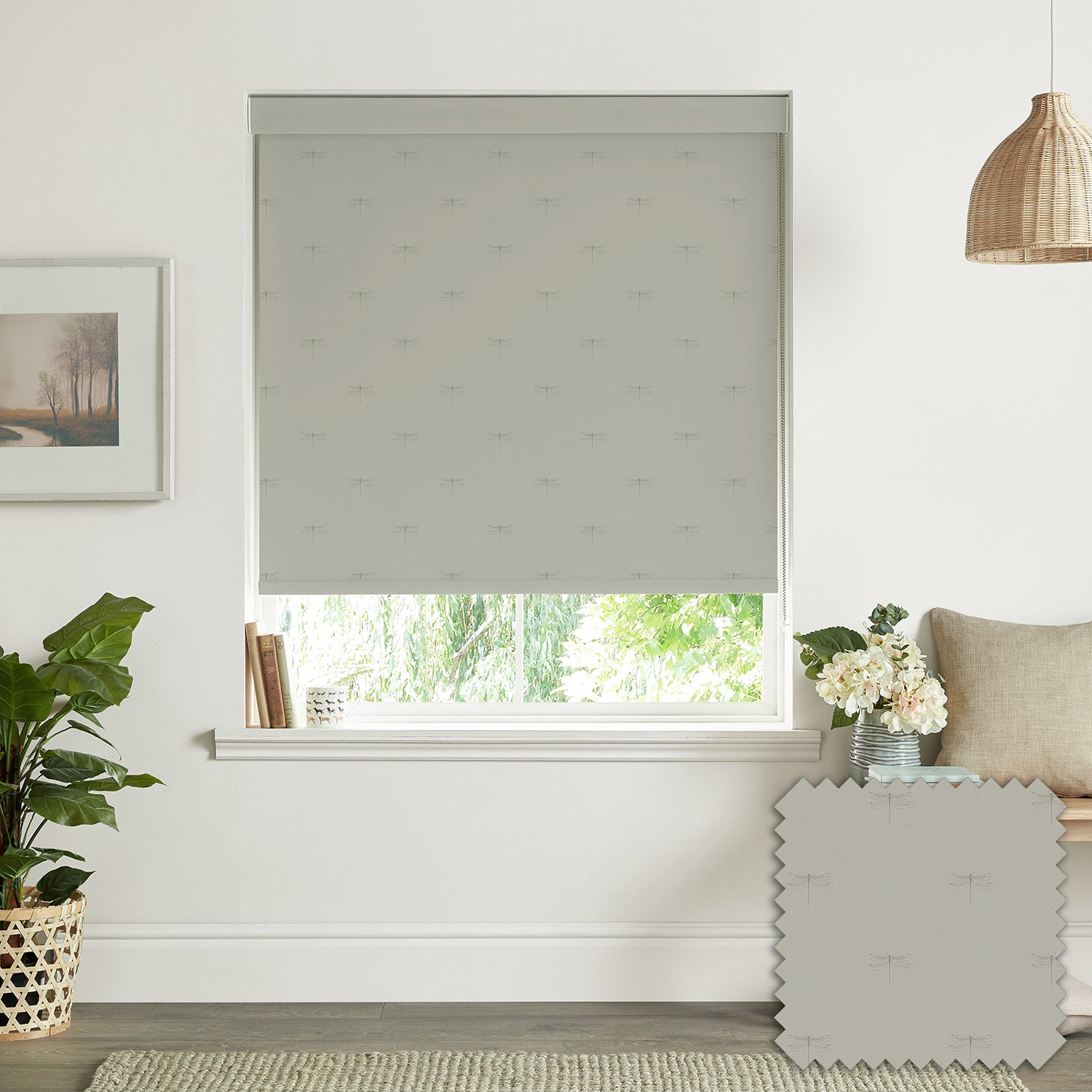 Dragonfly Natural Made to Measure Roller Blind