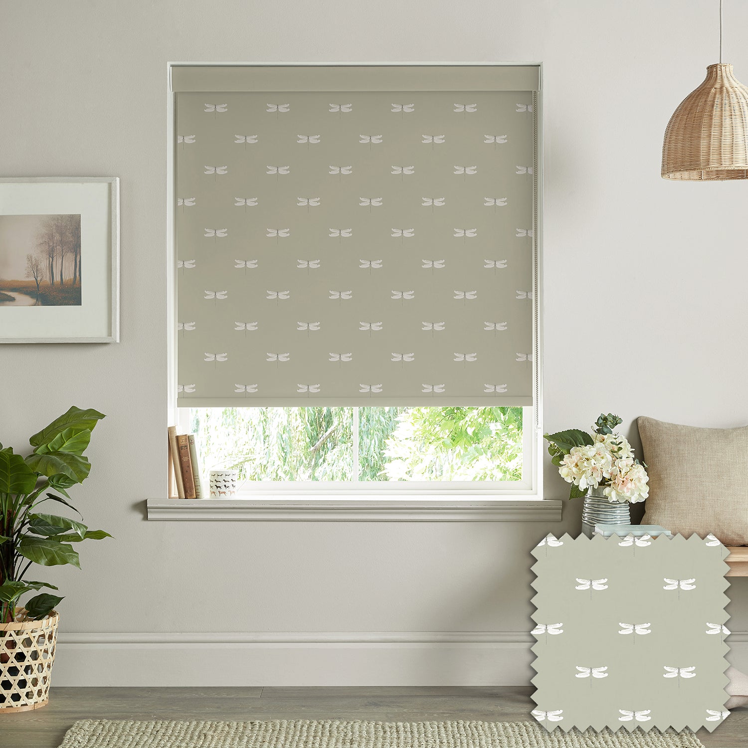 Dragonfly Sand Made to Measure Roller Blind