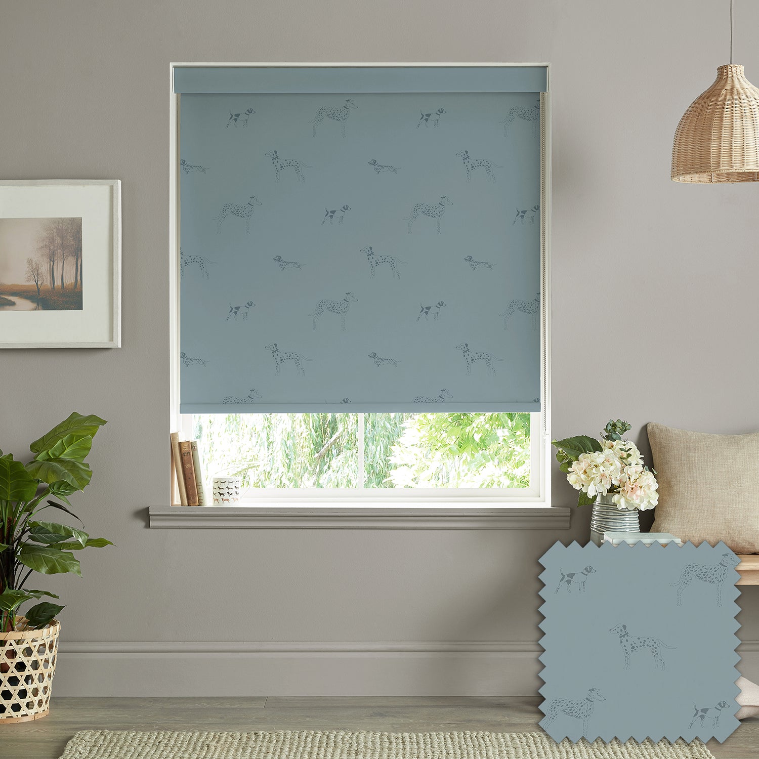 Fetch Teal Made to Measure Roller Blind