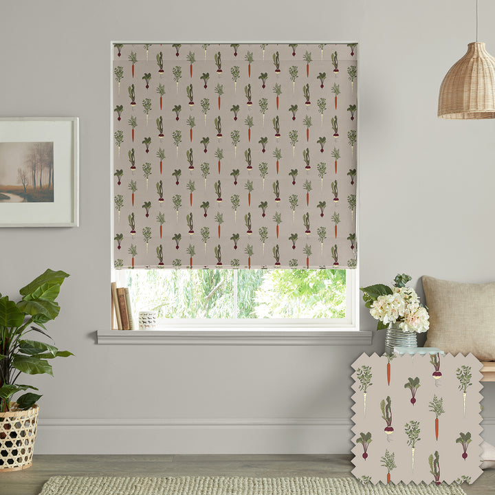 Homegrown Grey Made to Measure Roman Blind by Sophie Allport