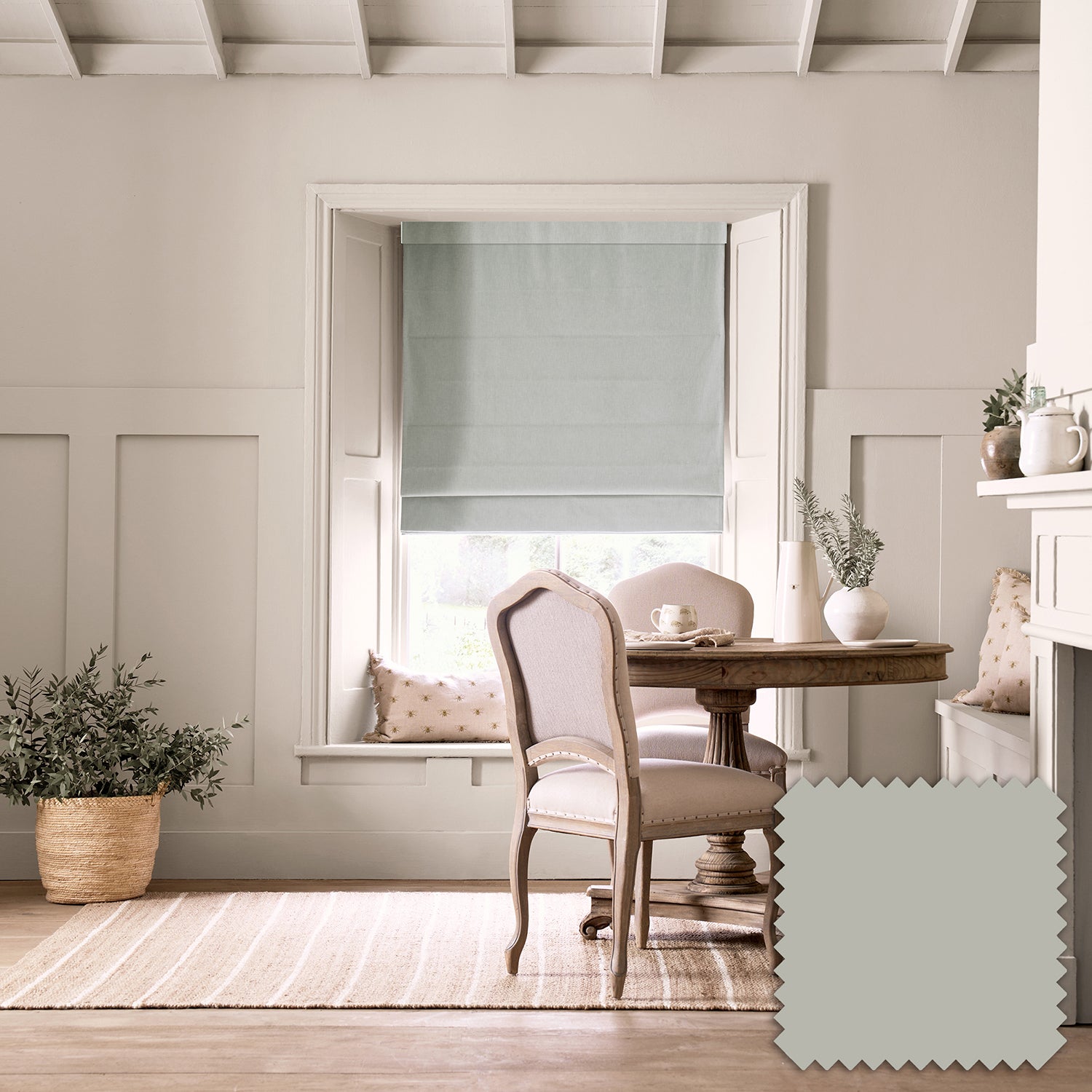 Lyddington Mist Made to Measure Roman Blind