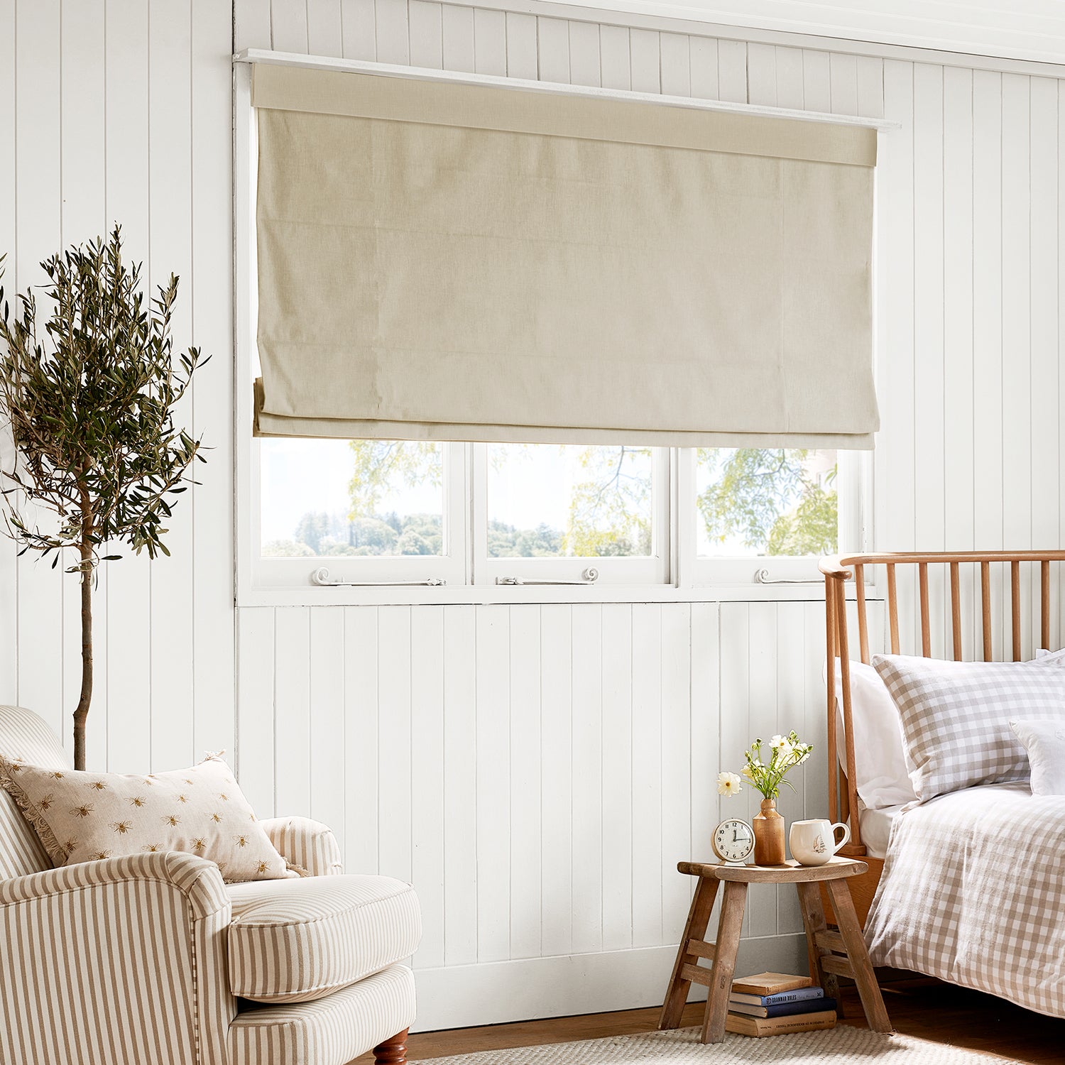 Oakham Taupe Made to Measure Roman Blind
