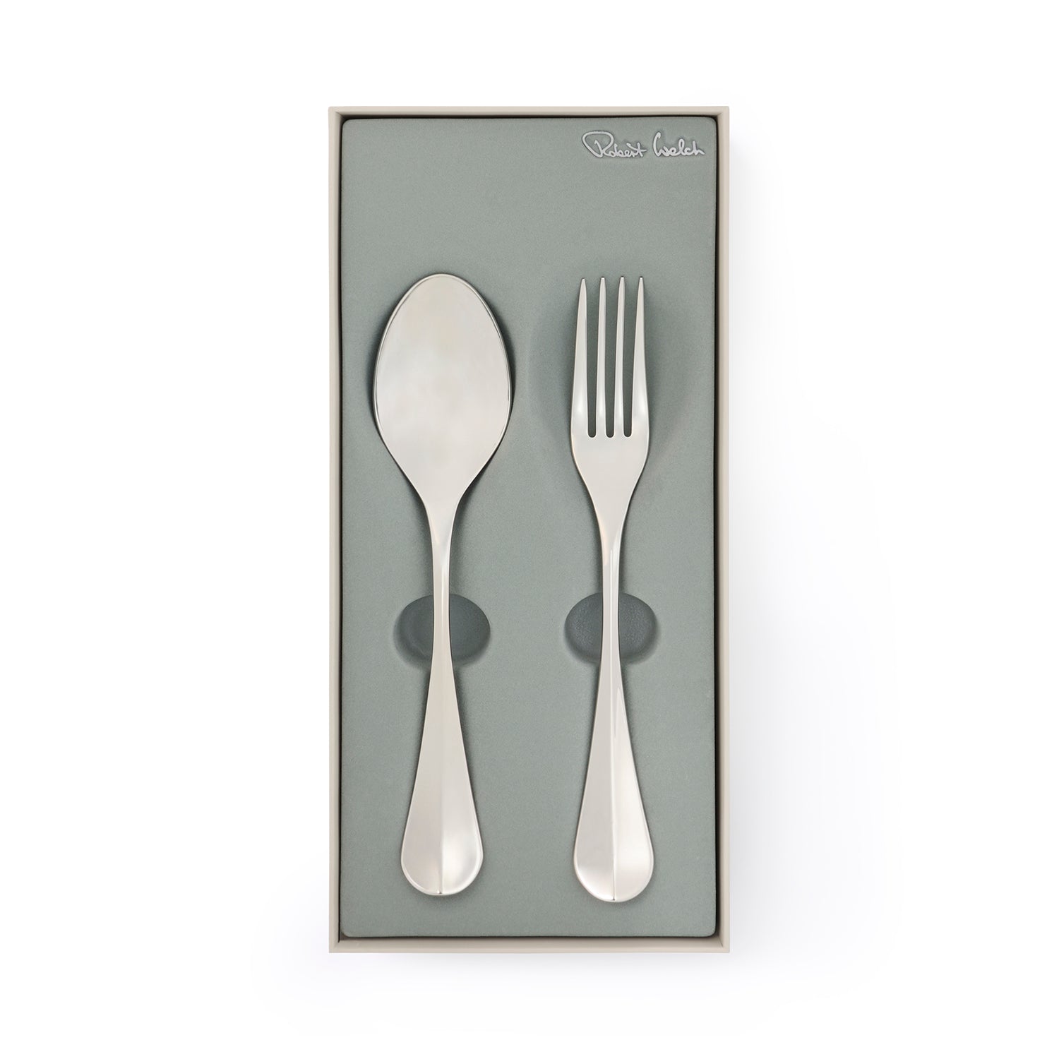 Stainless steel serving cutlery set by Sophie Allport box interior