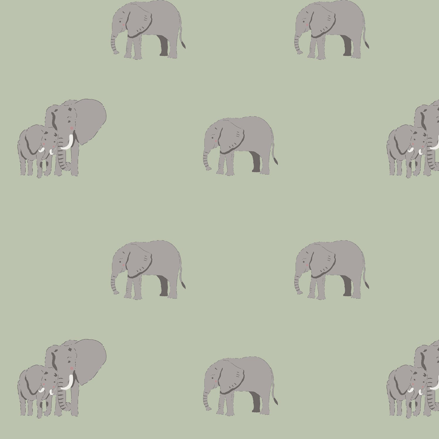 Elephant Sage Green Made to Measure Curtains